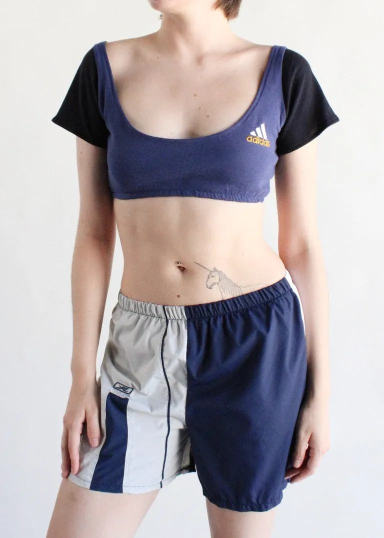 RCYCLD Two Tone Branded Crop Top