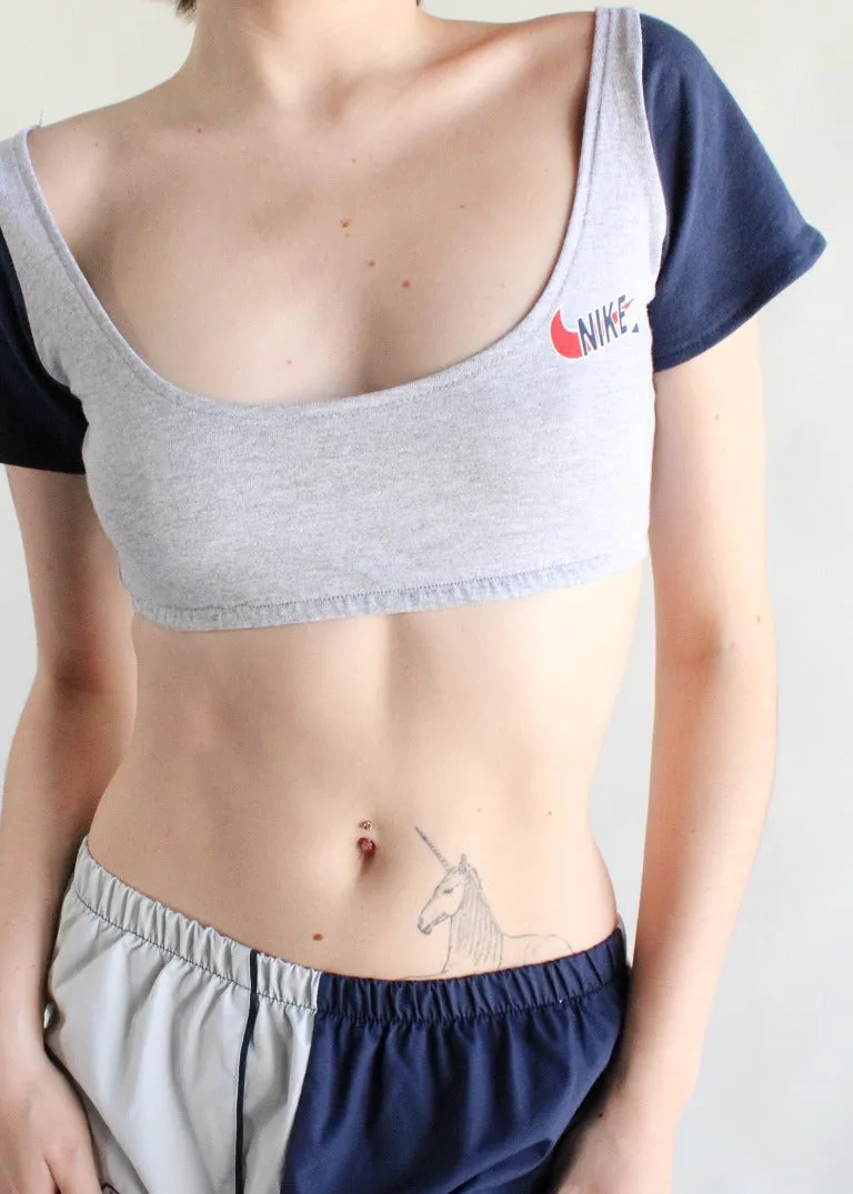 RCYCLD Two Tone Branded Crop Top