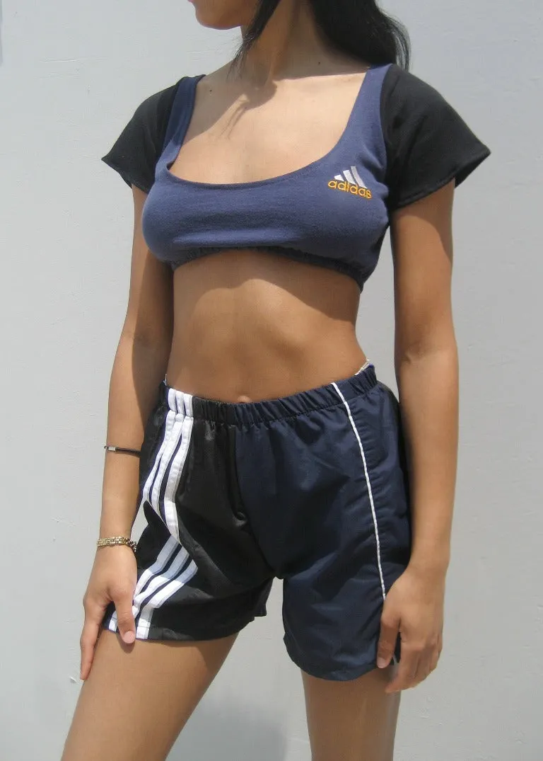 RCYCLD Two Tone Branded Crop Top