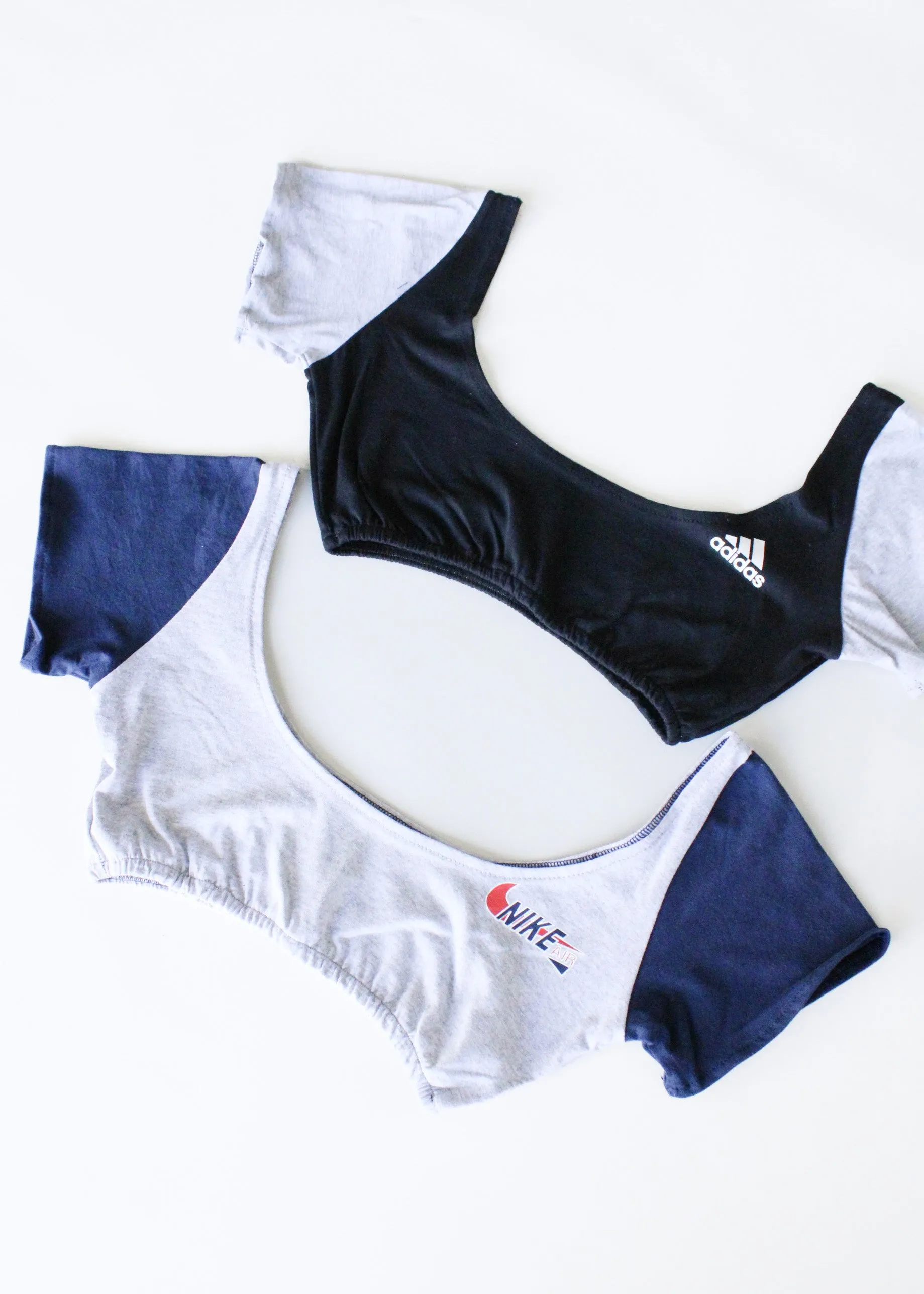 RCYCLD Two Tone Branded Crop Top