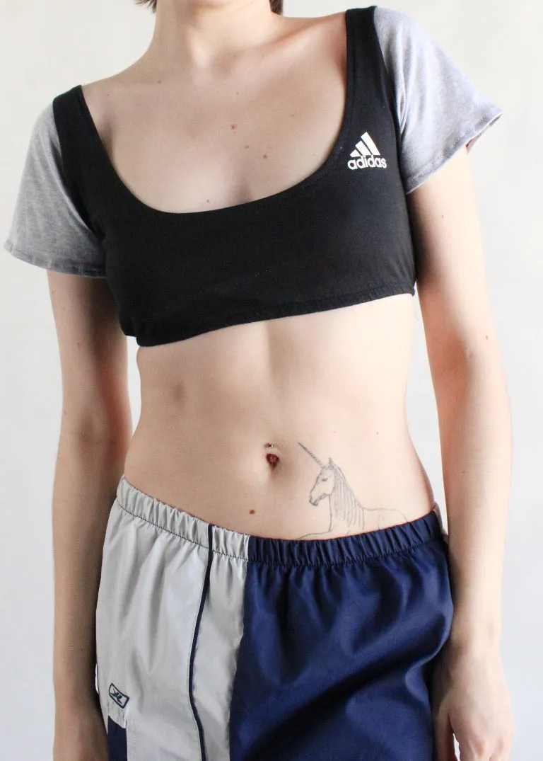 RCYCLD Two Tone Branded Crop Top