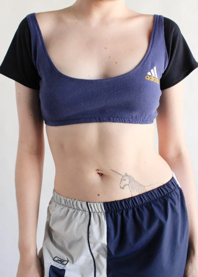 RCYCLD Two Tone Branded Crop Top