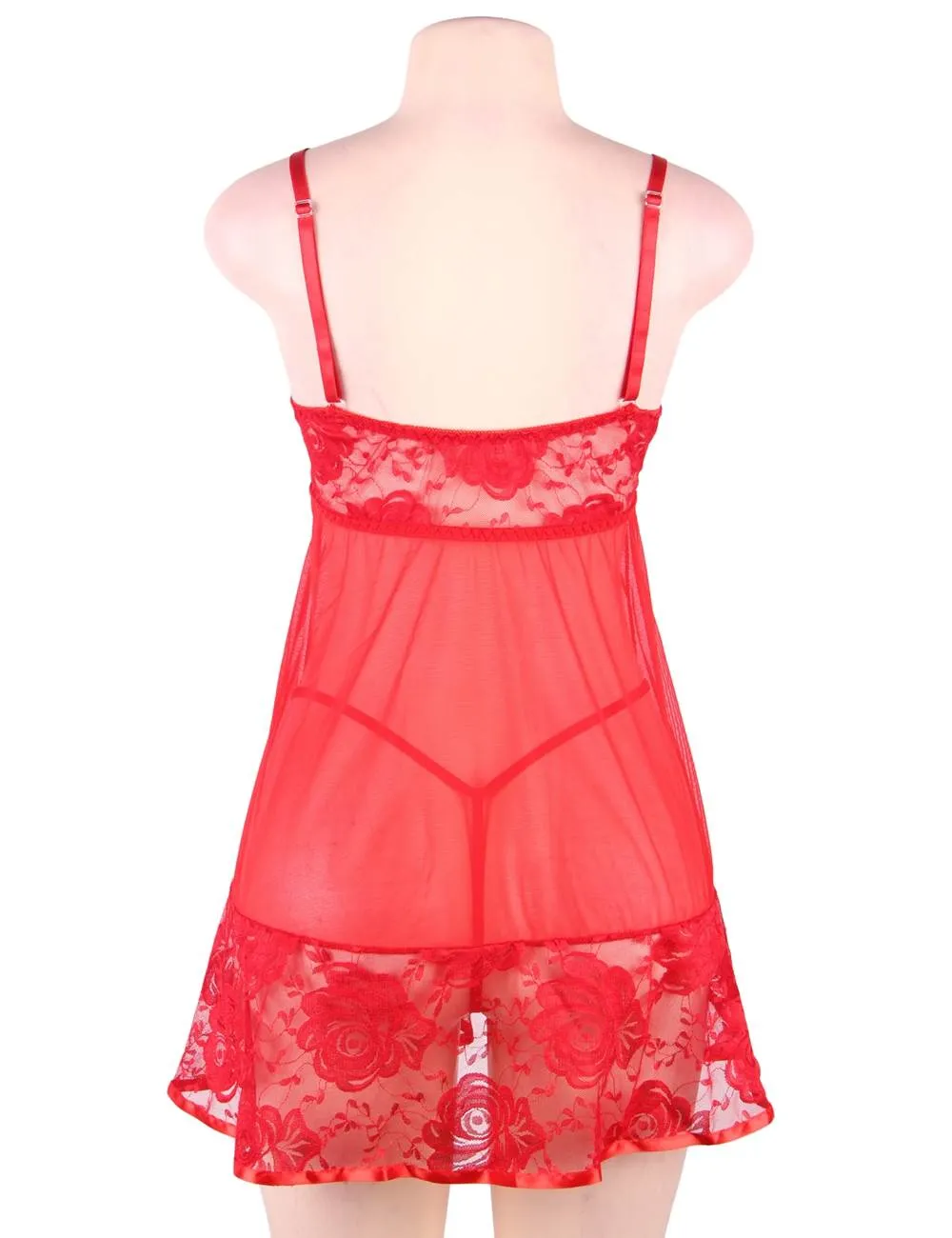 Red Christmas Egypt Soft Lace Plush Decoration Babydoll