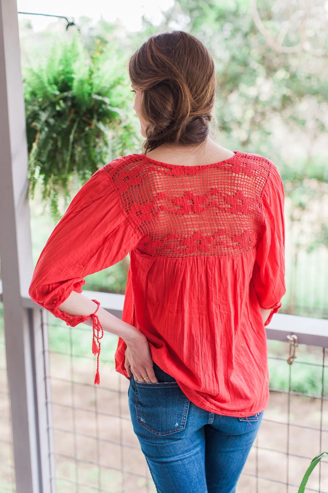 Red Franco Blouse