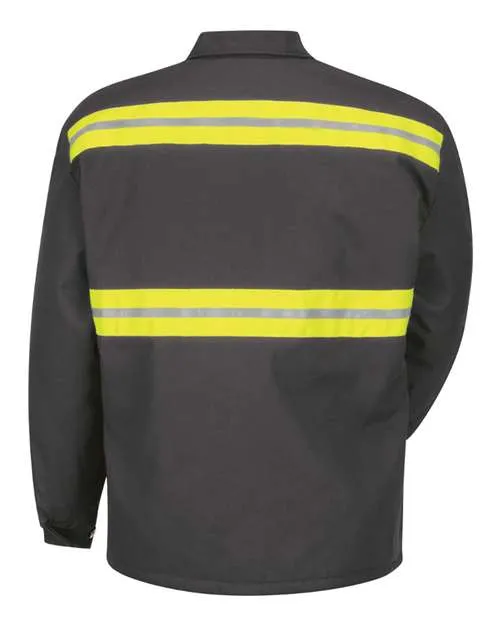 Red Kap Enhanced Visibility Perma-Lined Panel Jacket JT50EN Plus Size