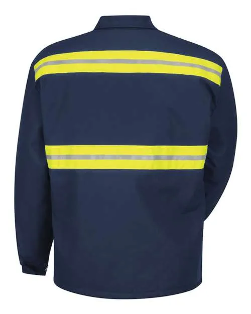 Red Kap Enhanced Visibility Perma-Lined Panel Jacket JT50EN Plus Size