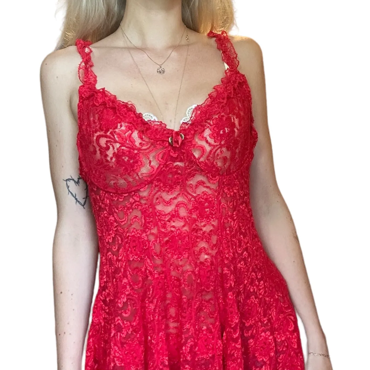 Red Lace Slip 90s