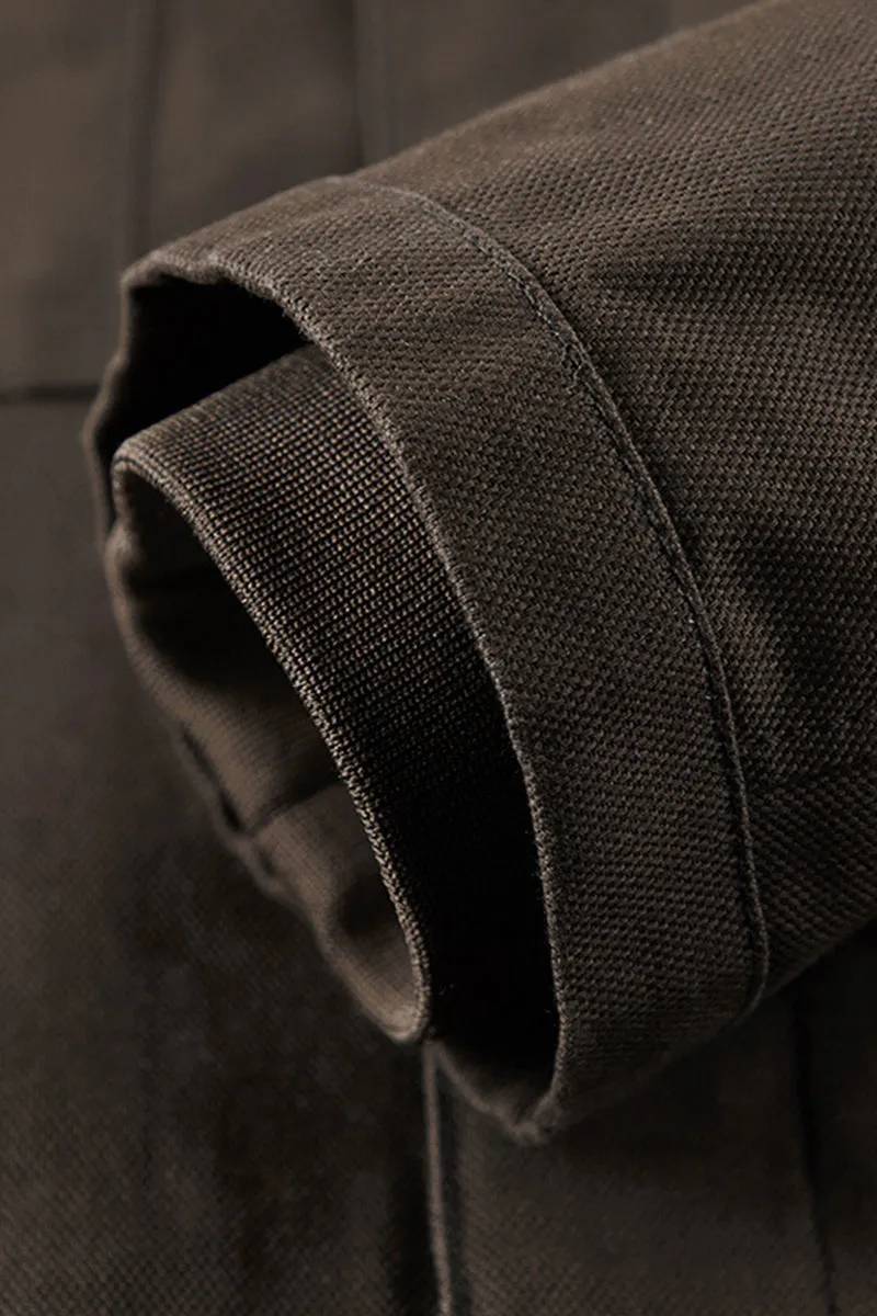 Relaxed Sherpa-Lined Hooded Utility Jacket