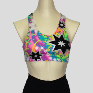 Retro Multi-Burst Crop Top