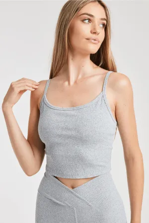 Ribbed Bralette Tank - Heather Grey