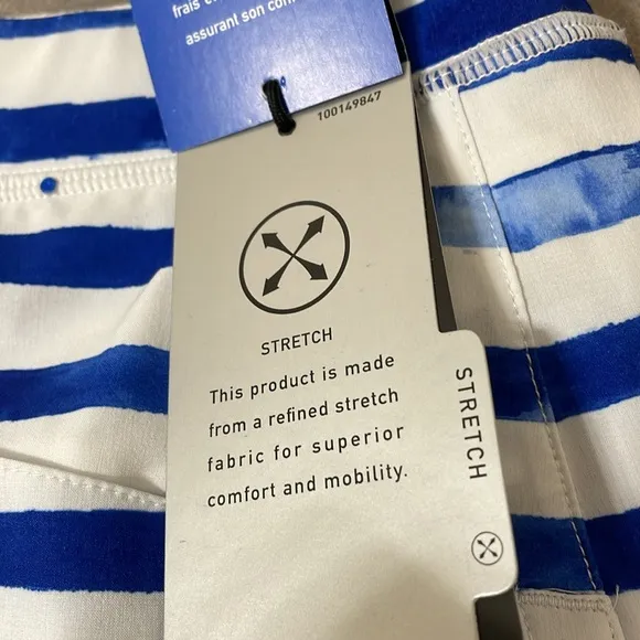 RLX Ralph Lauren Golf Watercolor Stripe Aim Stretch 17&quot; Skort size XL
