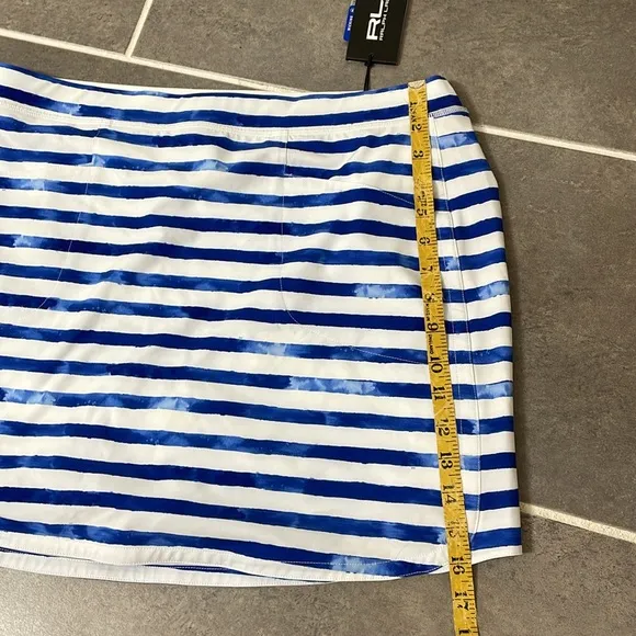 RLX Ralph Lauren Golf Watercolor Stripe Aim Stretch 17&quot; Skort size XL