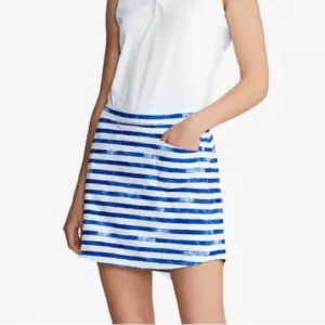 RLX Ralph Lauren Golf Watercolor Stripe Aim Stretch 17&quot; Skort size XL