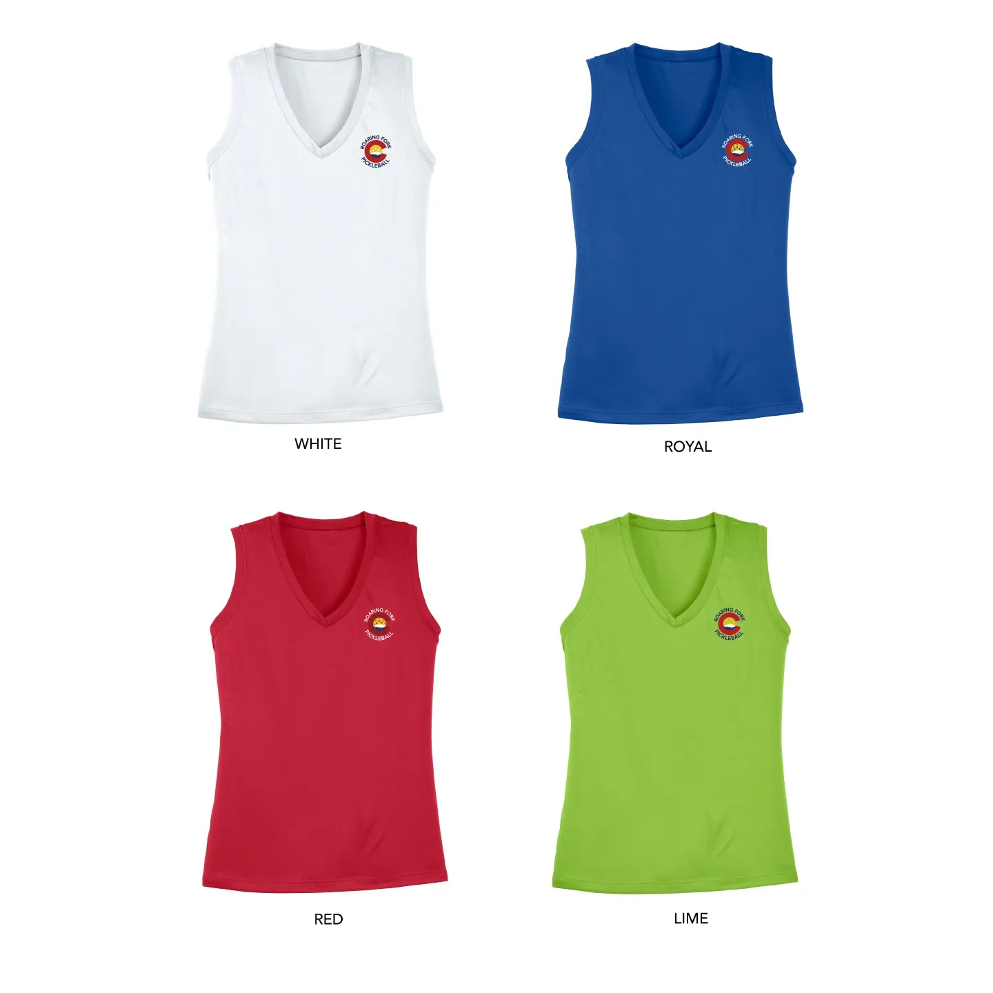 Roaring Fork, Colorado Pickleball Ladies Performance Sleeveless Tank