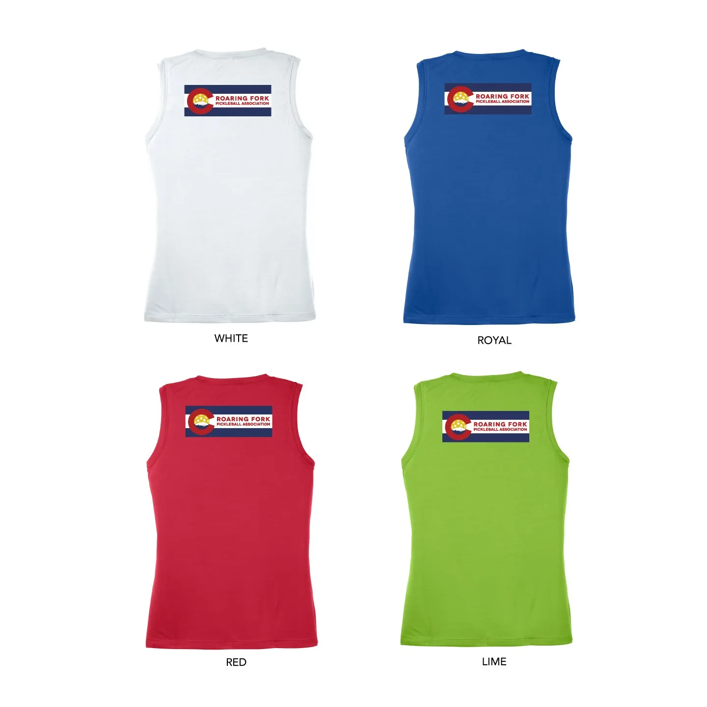 Roaring Fork, Colorado Pickleball Ladies Performance Sleeveless Tank