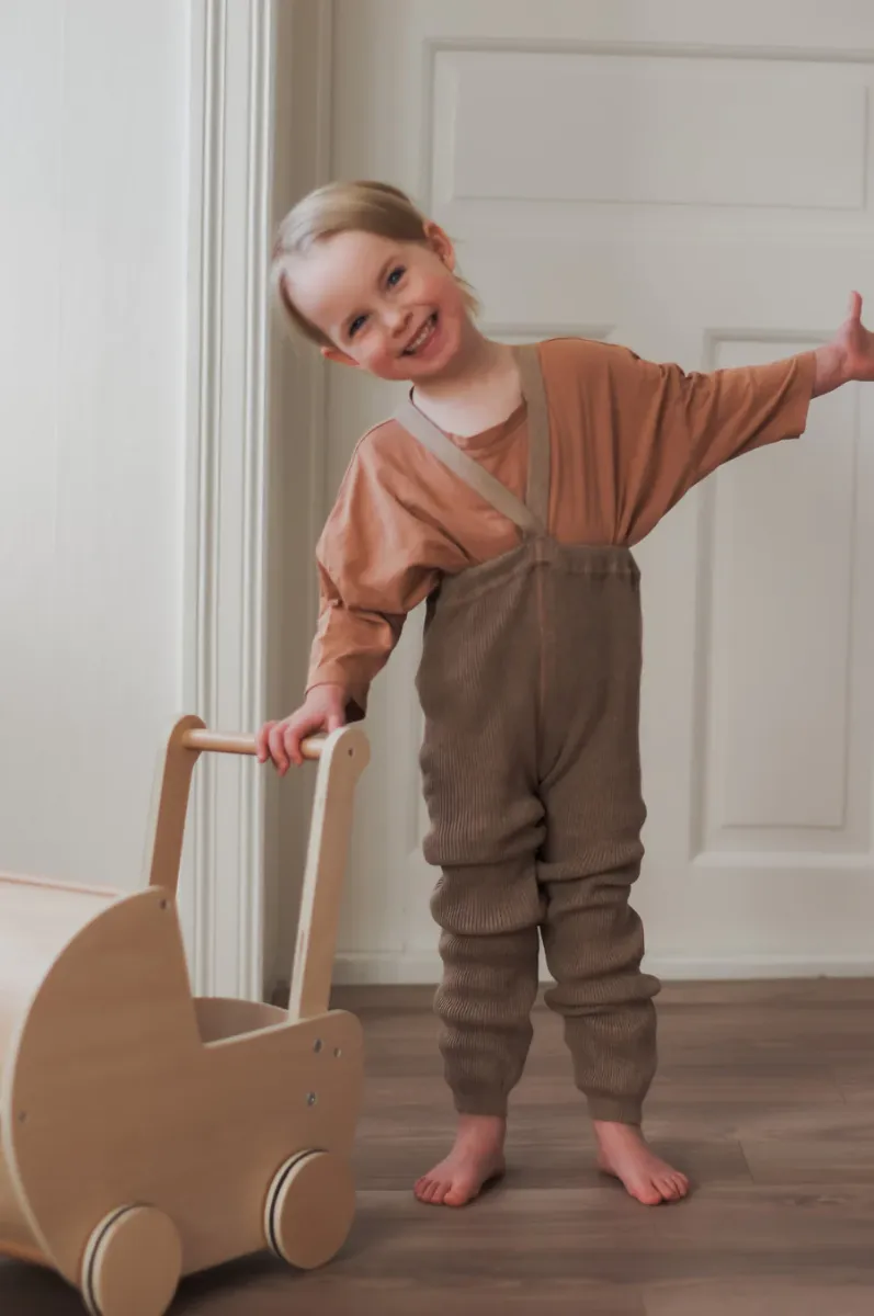Roomy Footless Cotton Tights - Peanut Blend