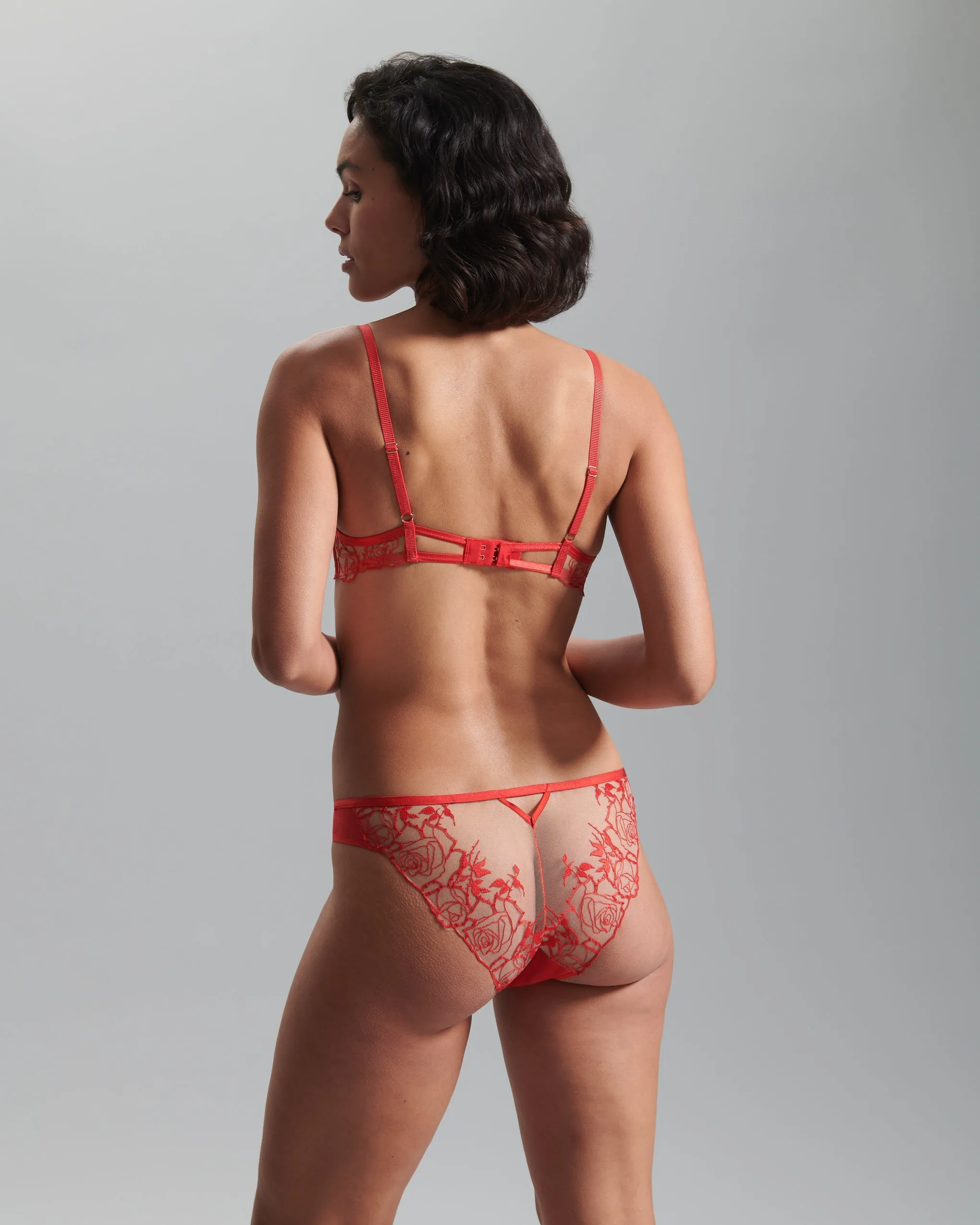 Rosalie Panties Red/Sheer