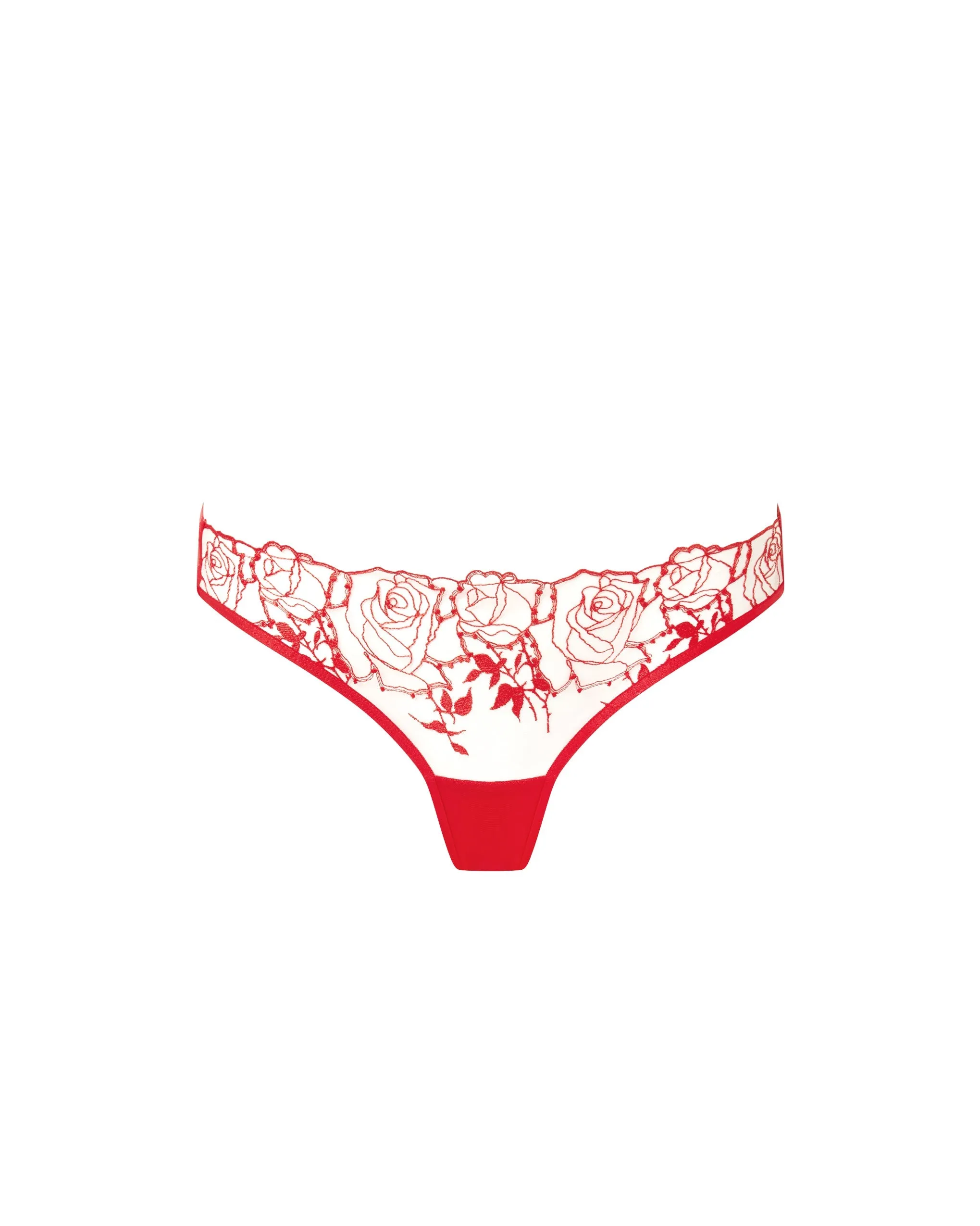 Rosalie Panties Red/Sheer
