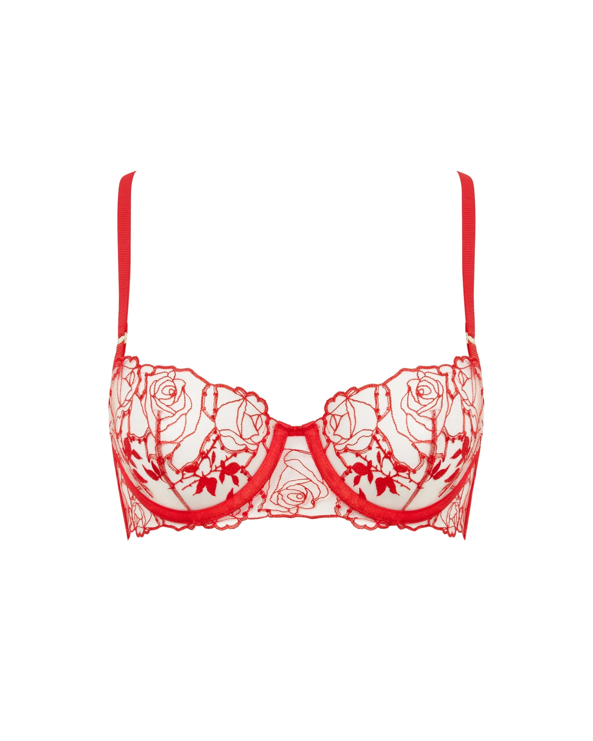 Rosalie Wired Bra Red/Sheer