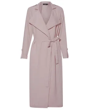 Rose Dust Long Sleeve Trench Coat