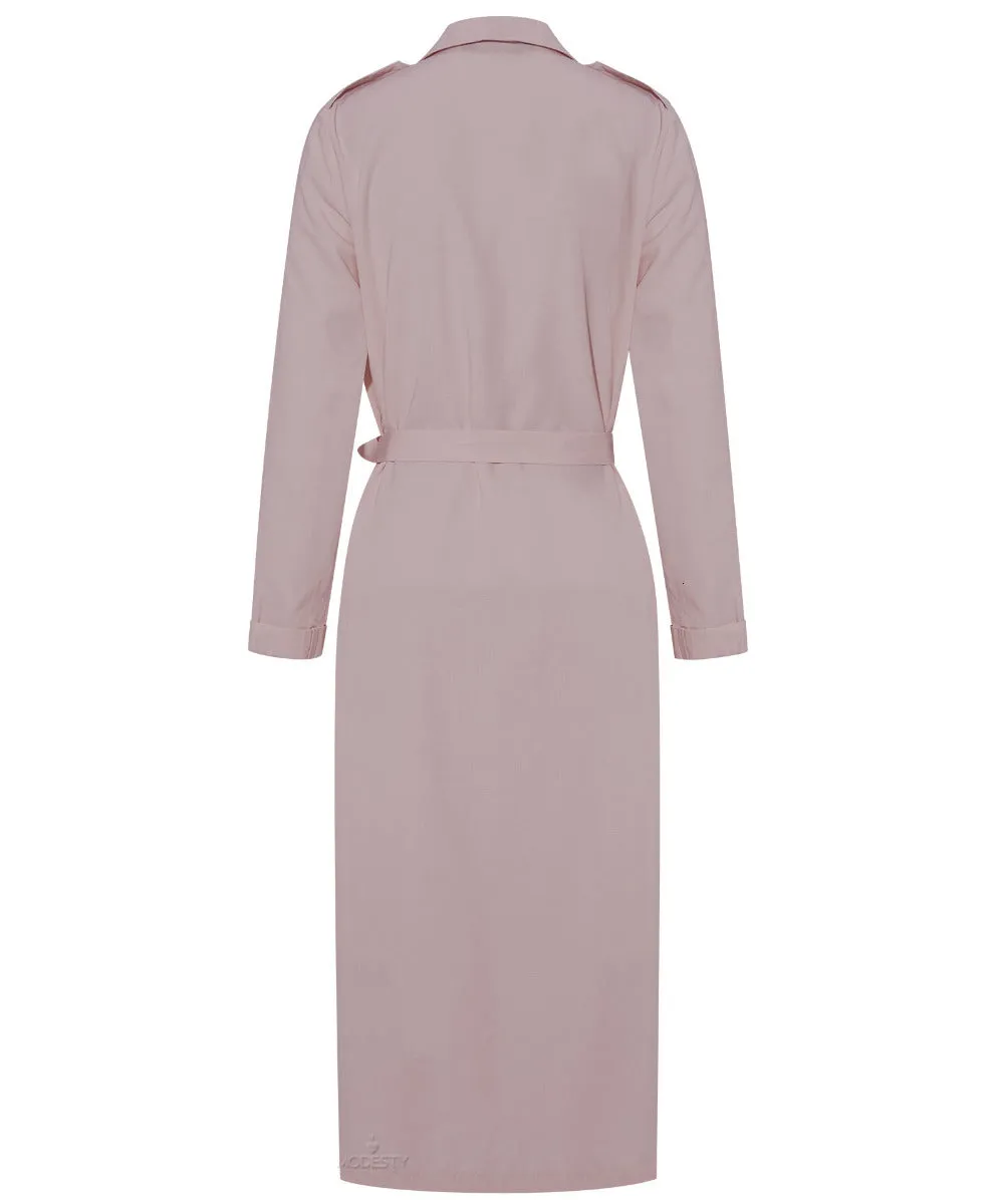 Rose Dust Long Sleeve Trench Coat