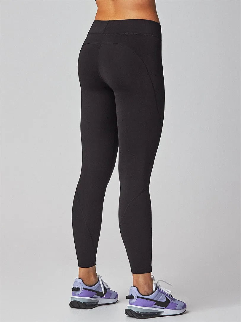 Running Bare Flex Zone Ab-Waist Leggings 28" - Black