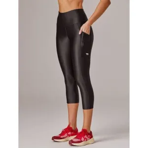 Running Bare Womens Power Moves 3/4 Tight Black