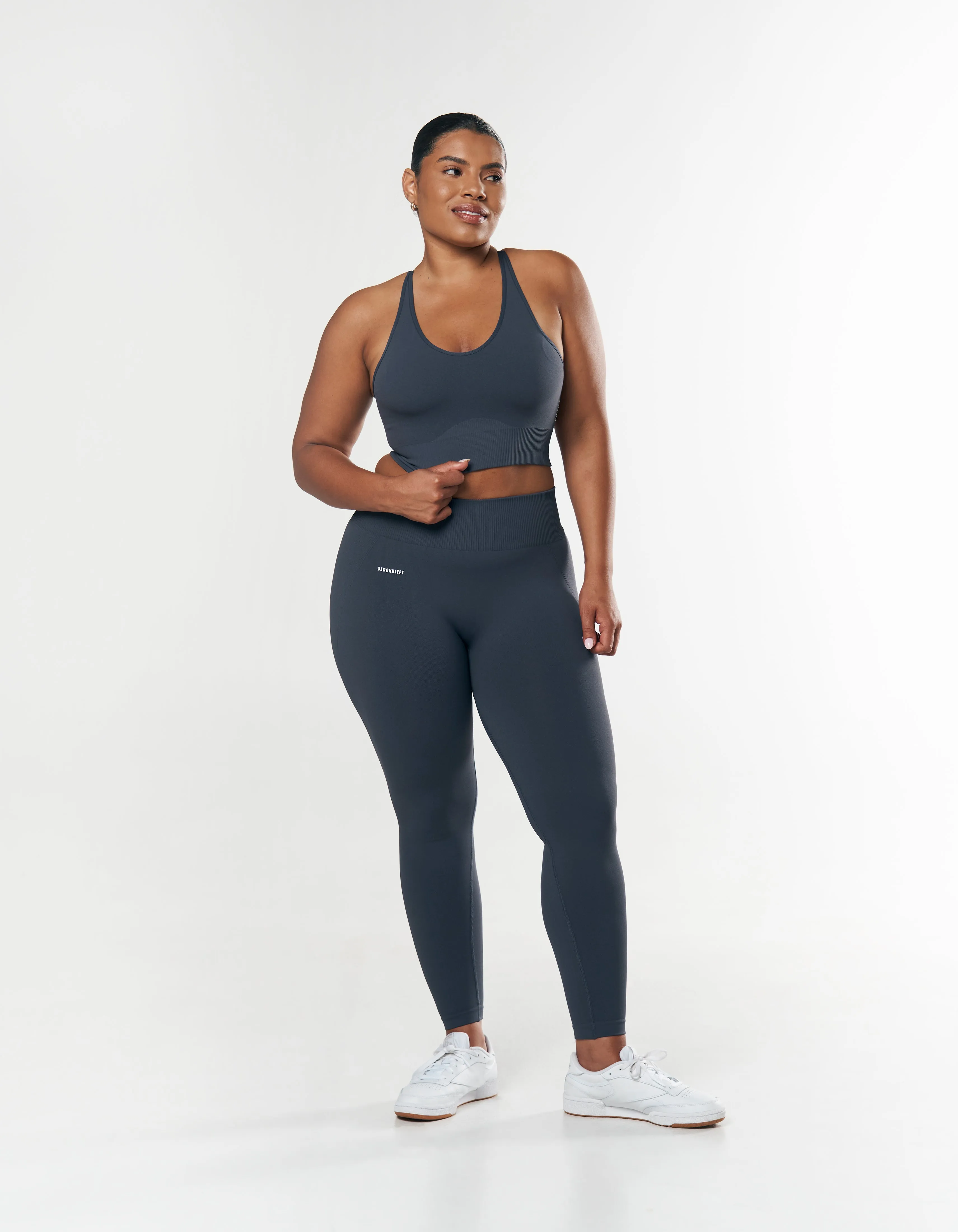 Seamless Full Length Tights - Blueberry