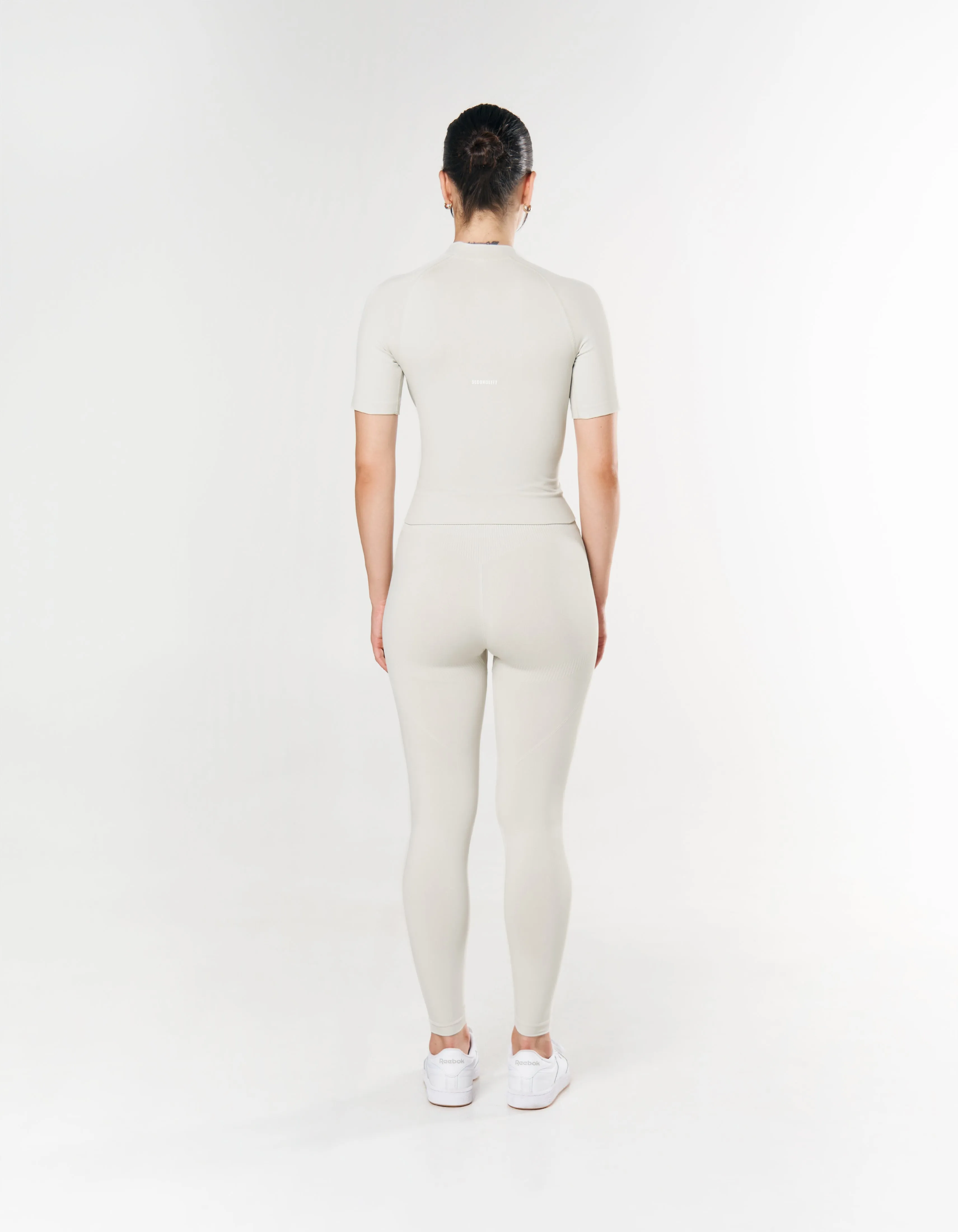Seamless High Neck Tee - Dove