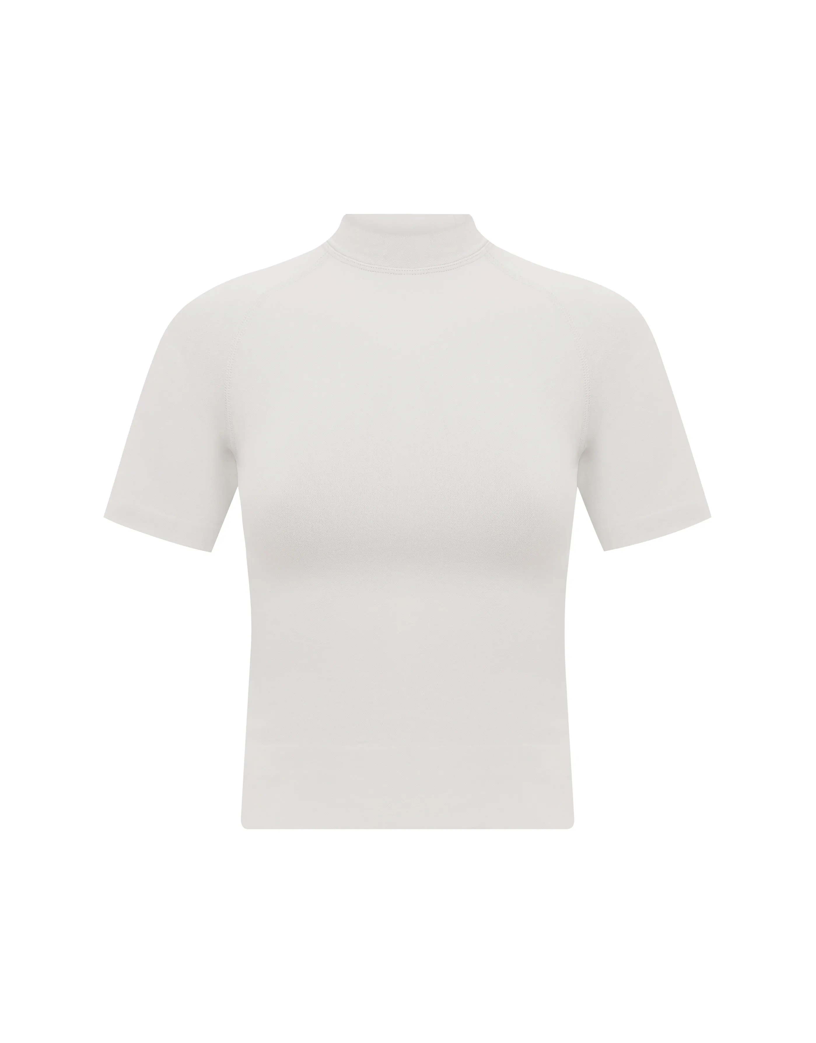 Seamless High Neck Tee - Dove