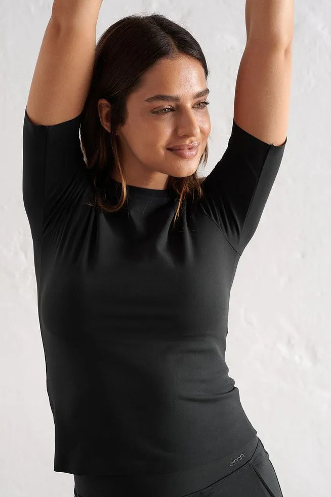 Sense Half Sleeve Top | Black
