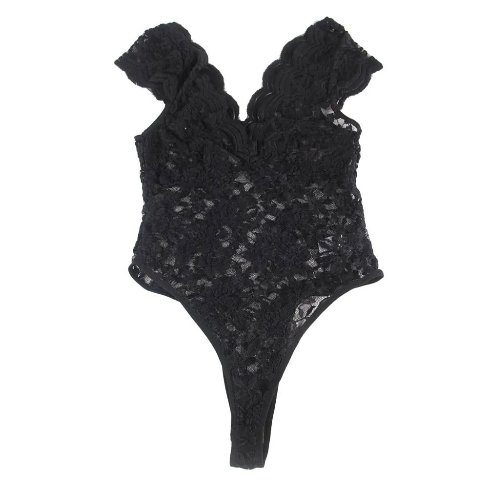 Sexy Egypt Deep V backless Full Lace Teddy