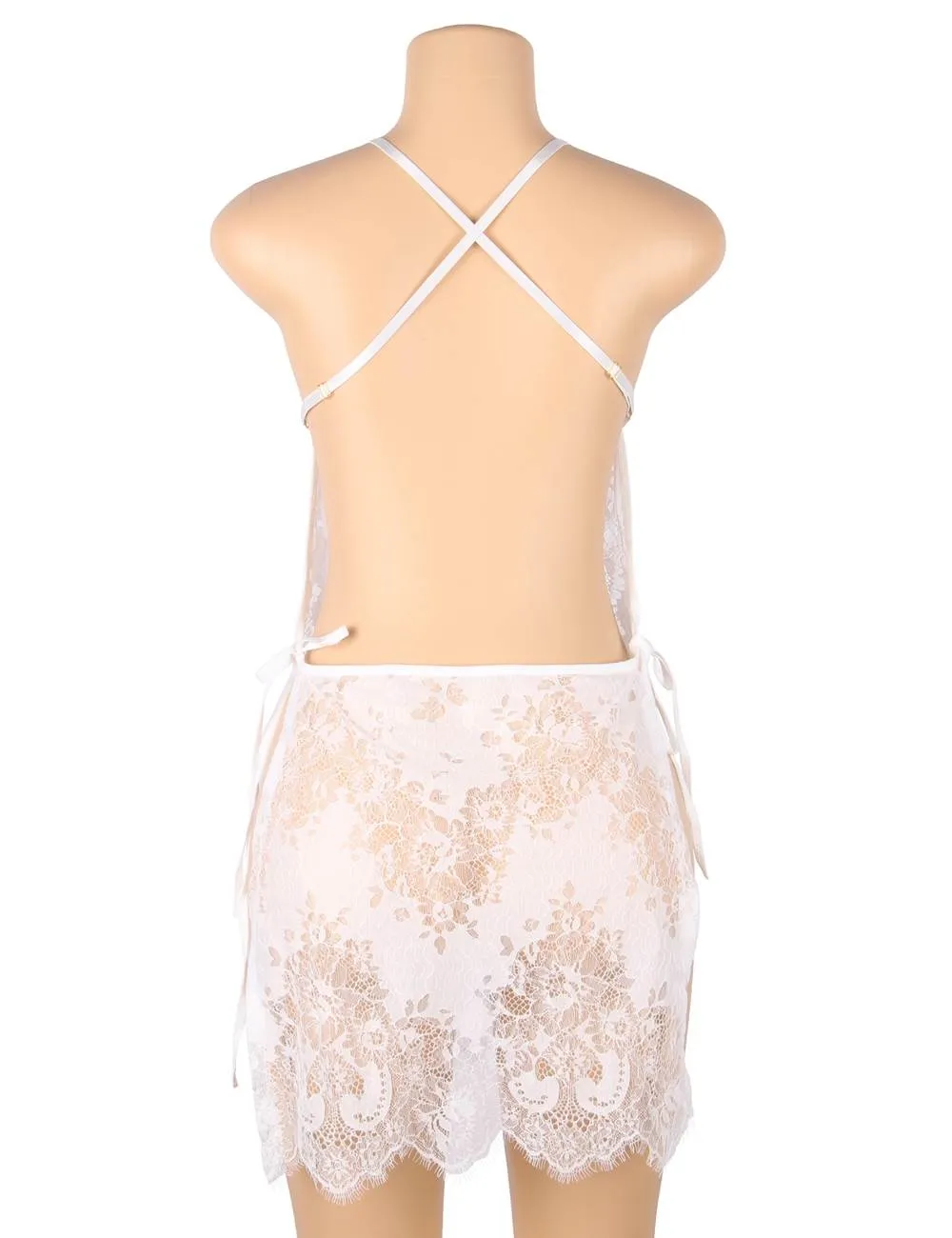 Sexy Egypt Lace Thin Halter Cross Transparent Sling Nightdress