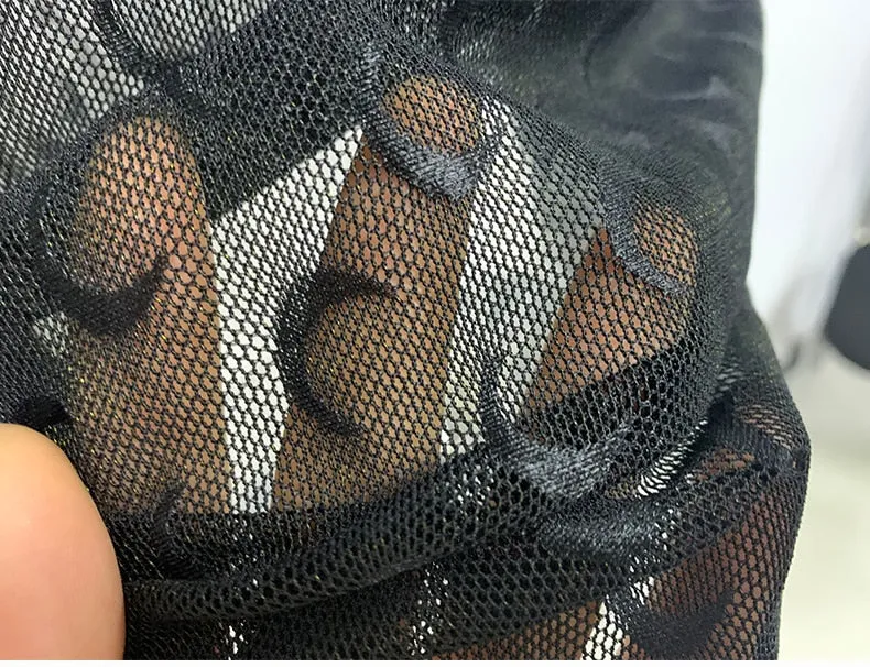 Sexy Long Sleeve Moon Pattern See Through Turtleneck Shirt