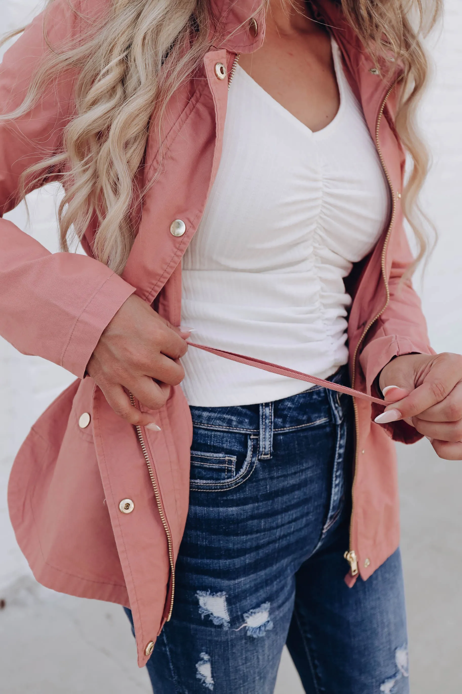 Seymour Cinch Waist Cotton Utility Jacket