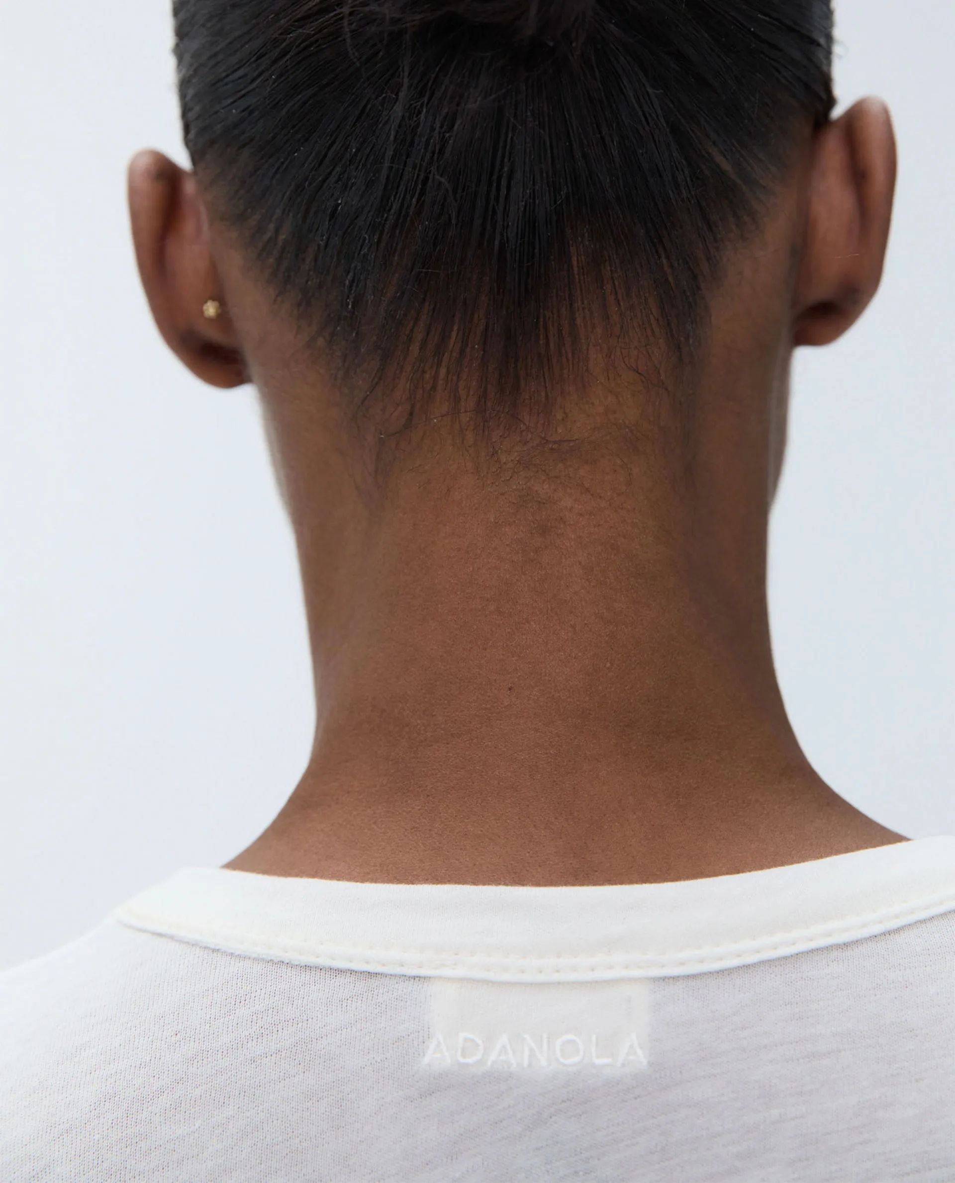 Sheer Long Sleeve Scoop Top - Marshmallow White