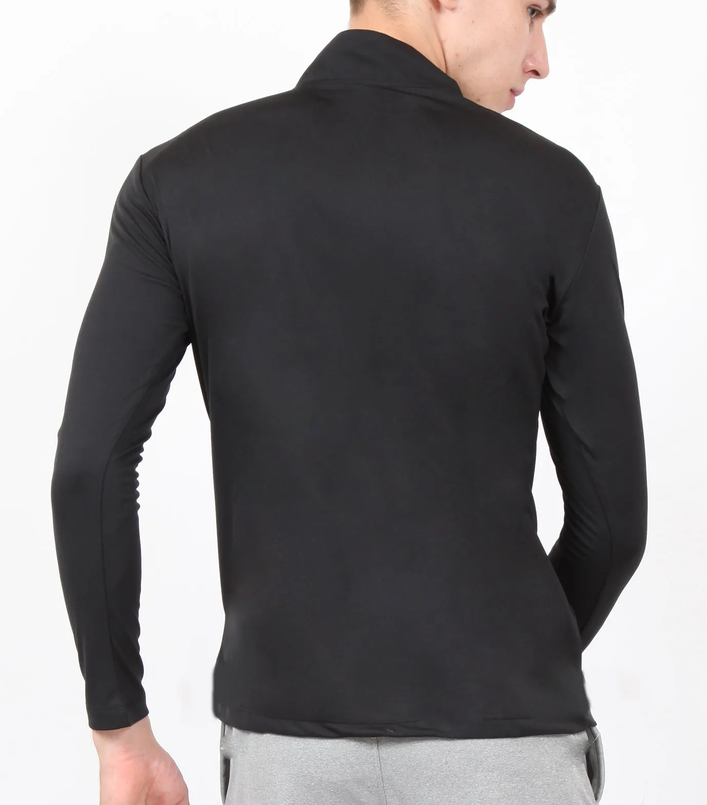 Silver Black Half Zipper