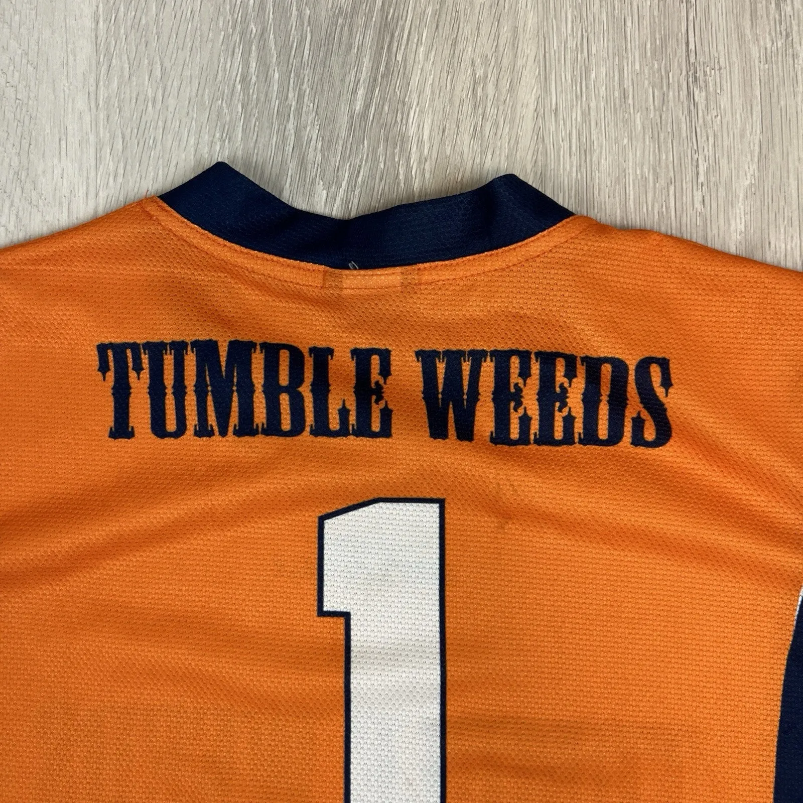Sinalli Mens Orange Tumble Weeds Activewear T-Shirt Size Small