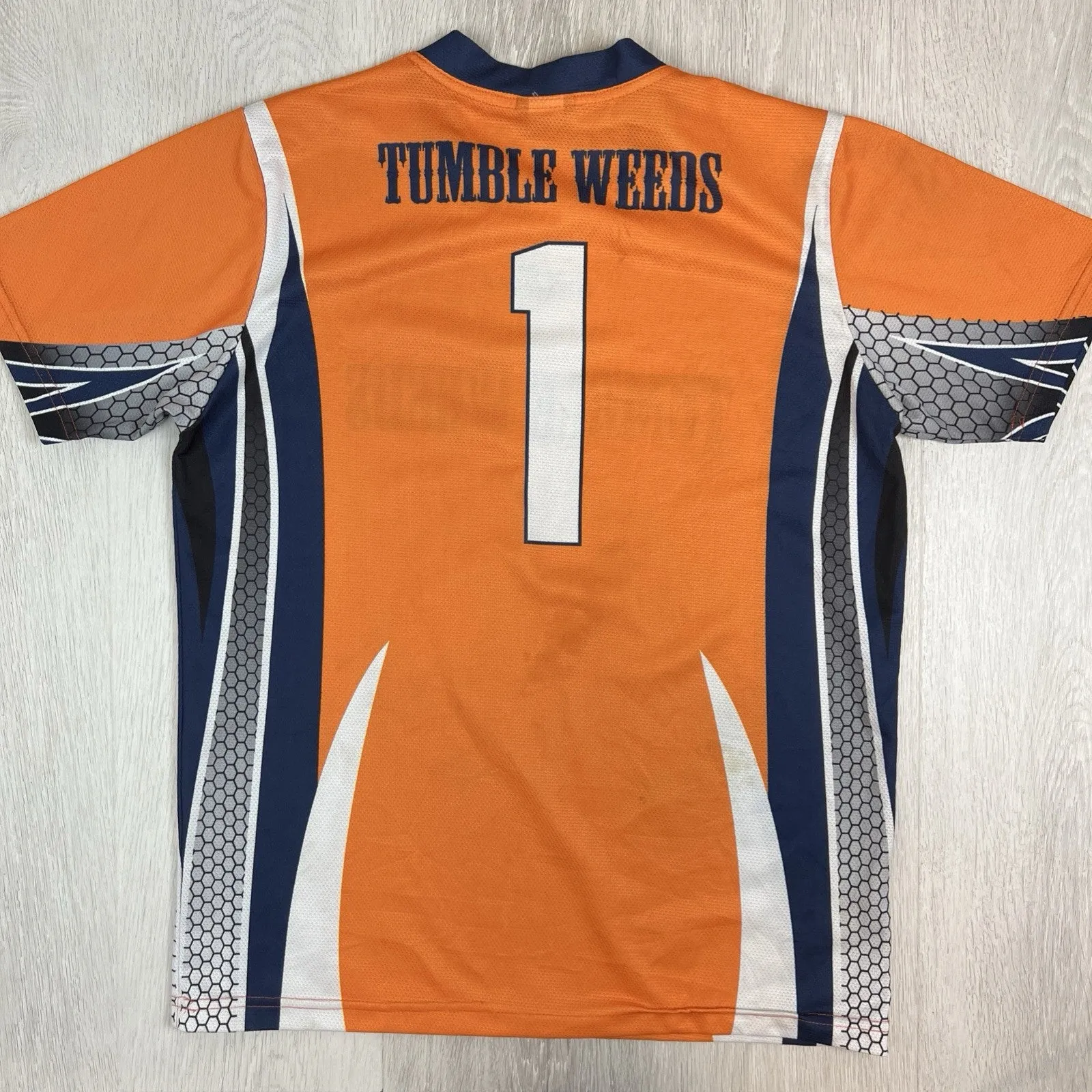 Sinalli Mens Orange Tumble Weeds Activewear T-Shirt Size Small