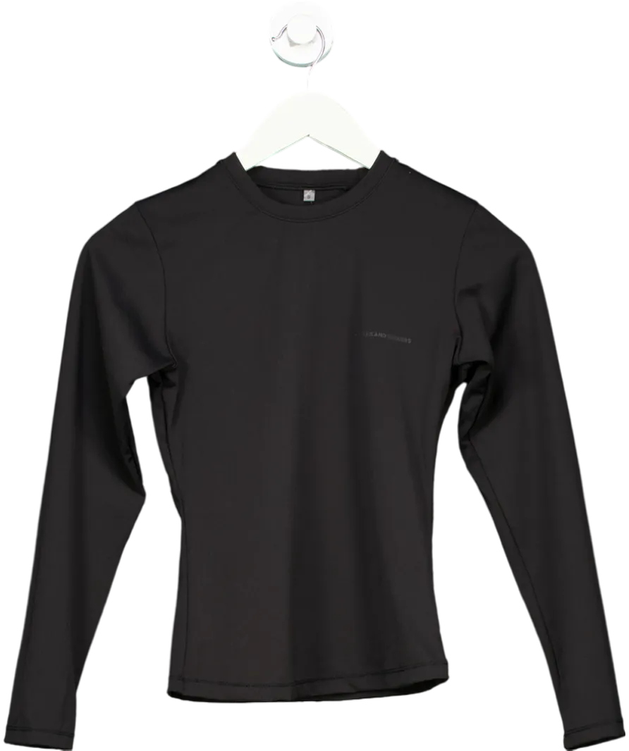 Sisters & Seekers Black Active Long Sleeve Top In Jet UK S