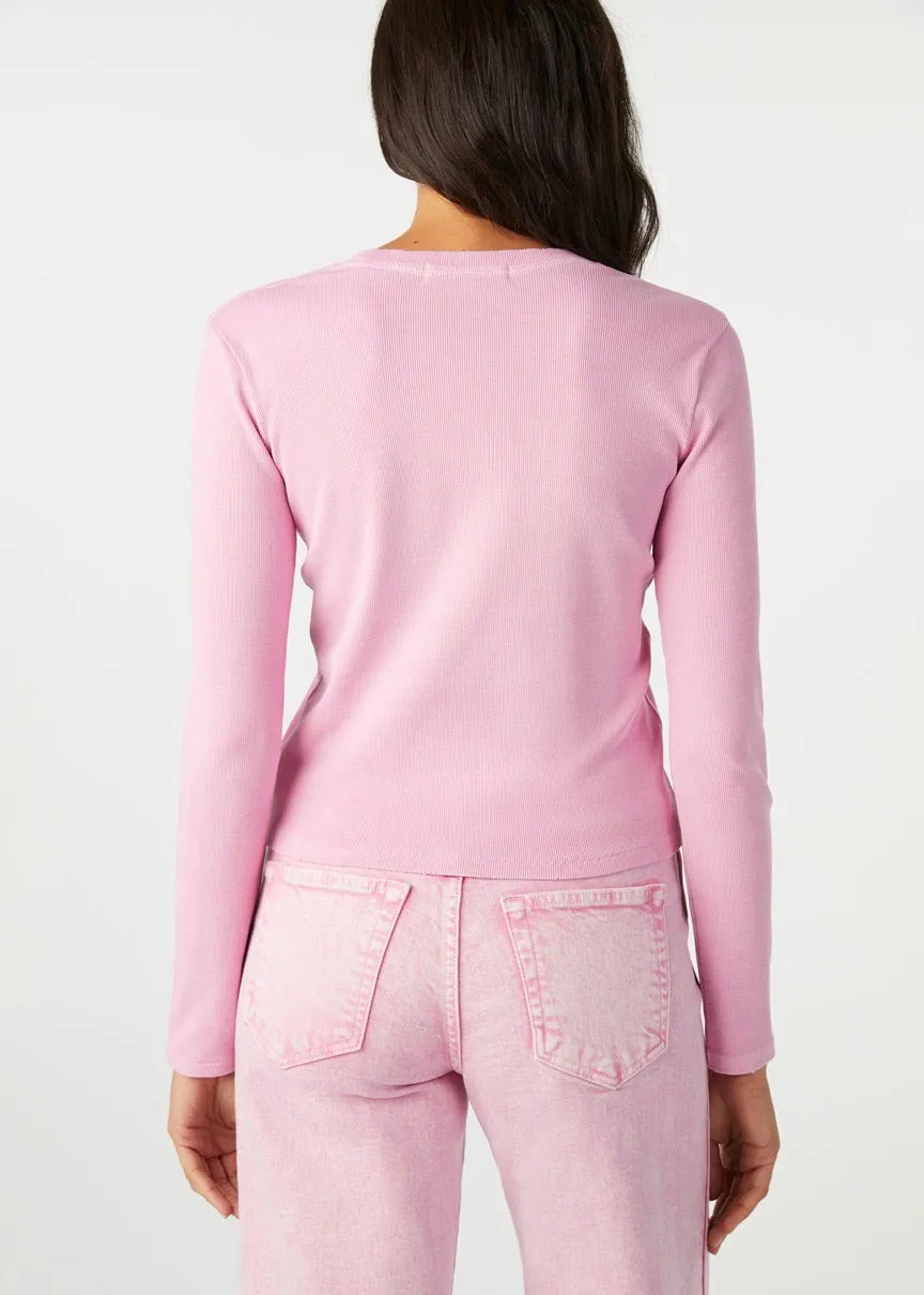 Slim Rib Tee (Peony)