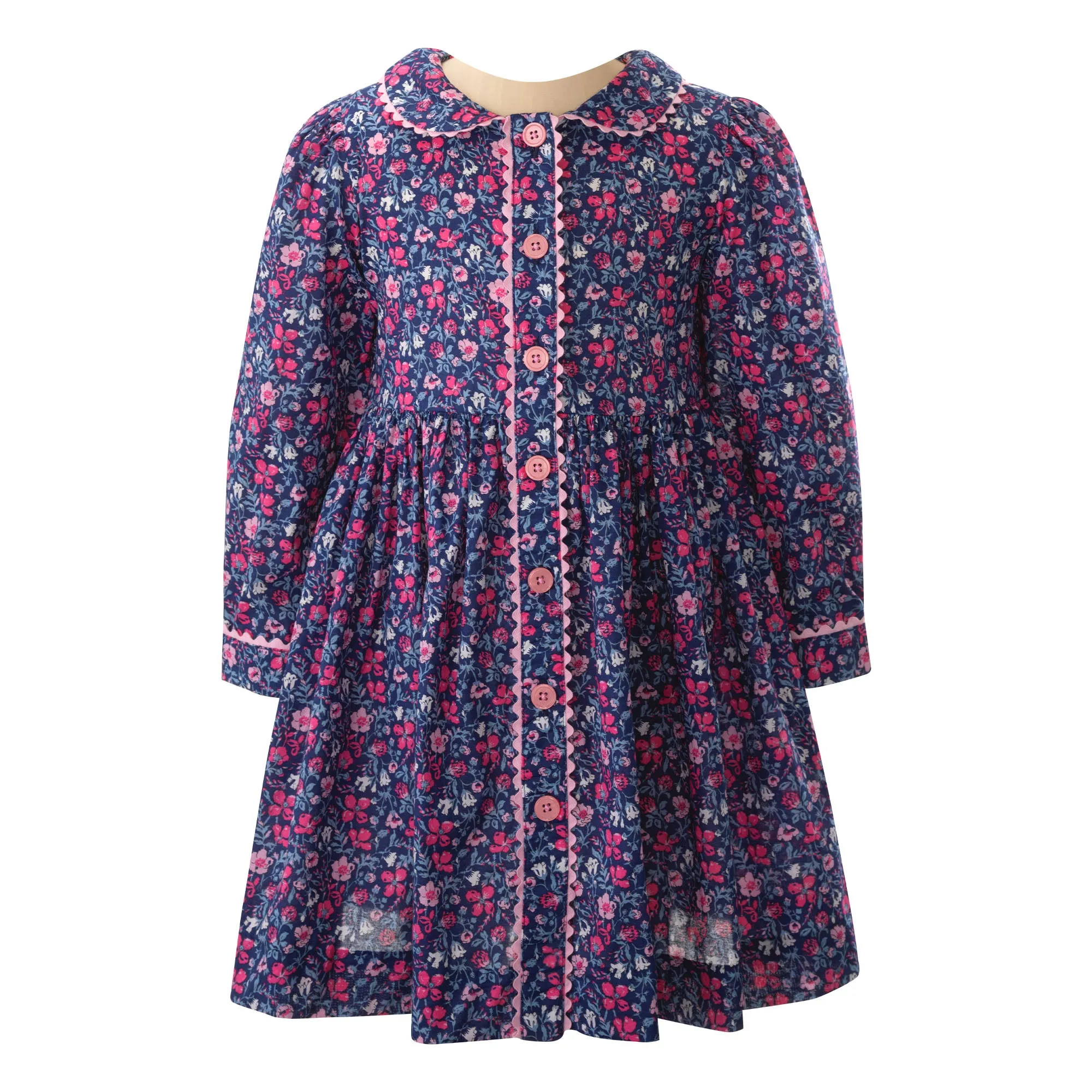 Snowdrop Floral Button-front Dress