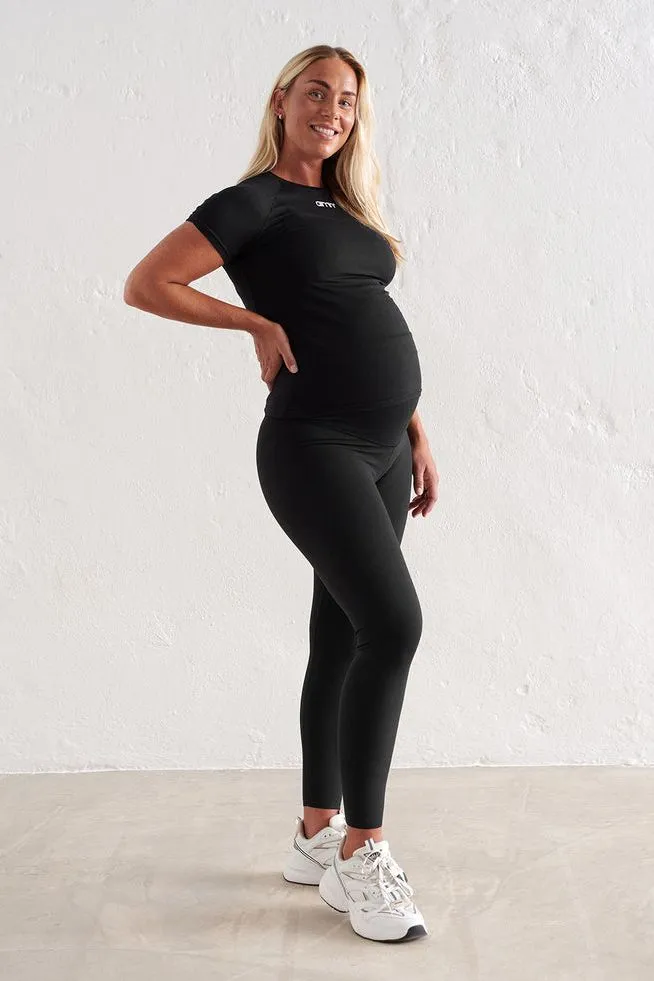 Soft Basic Maternity Short Sleeve |  Black