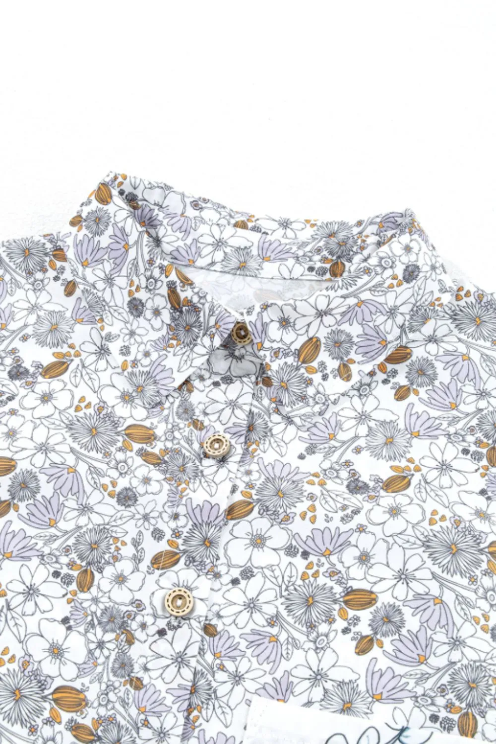 Sophia Floral Collared Neck Long Sleeve Shirt
