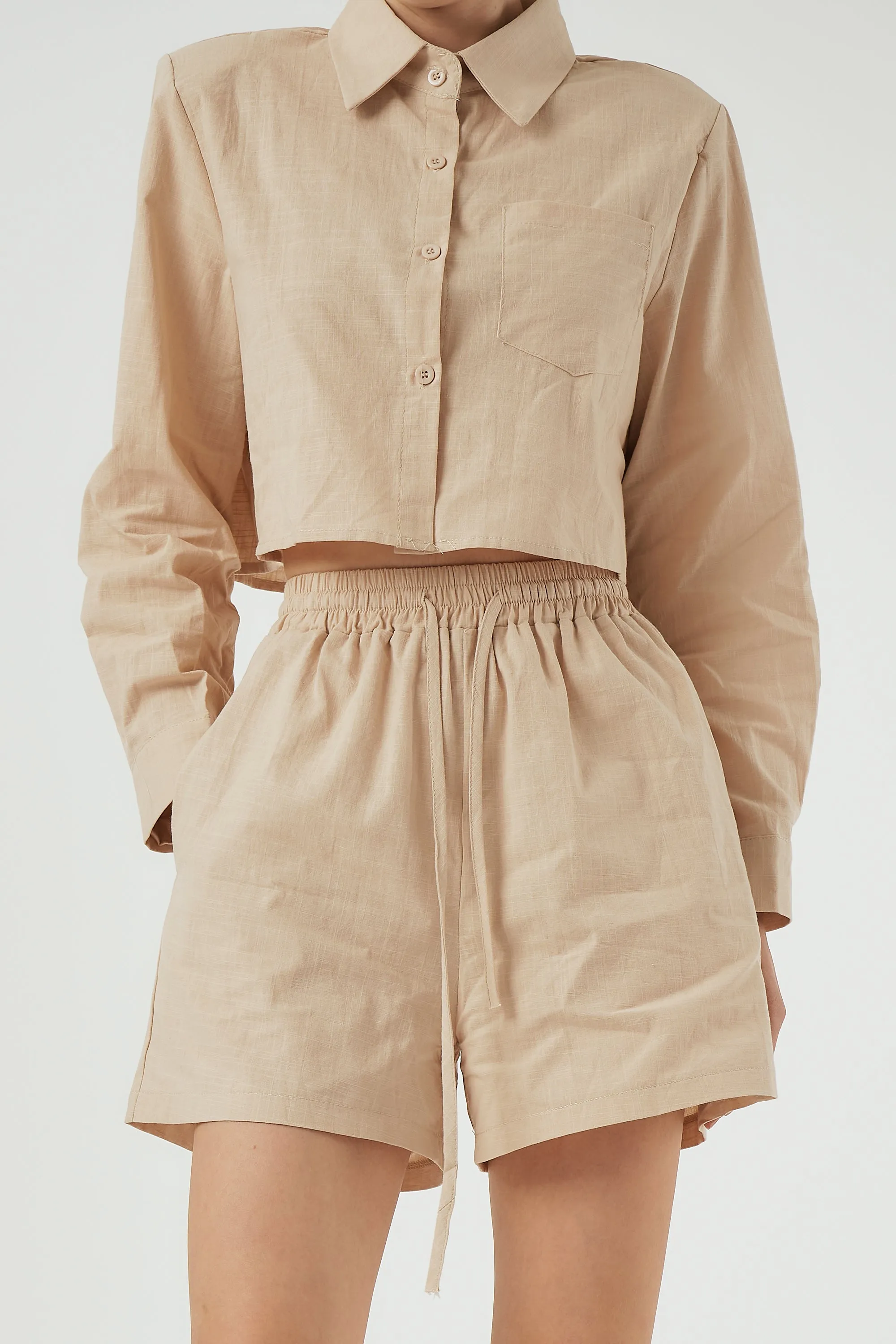 Sophie Cropped Shirt & Shorts Set