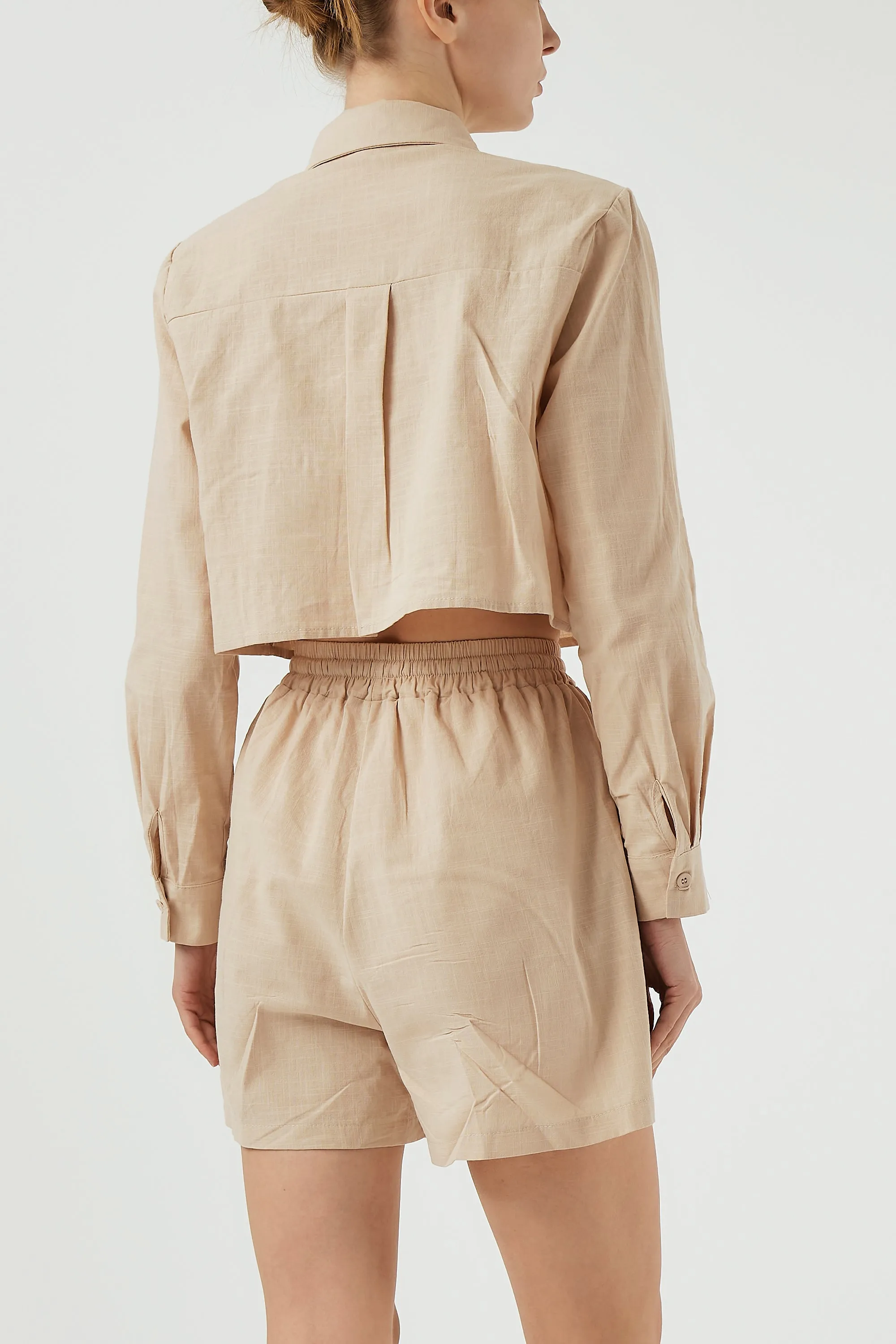 Sophie Cropped Shirt & Shorts Set