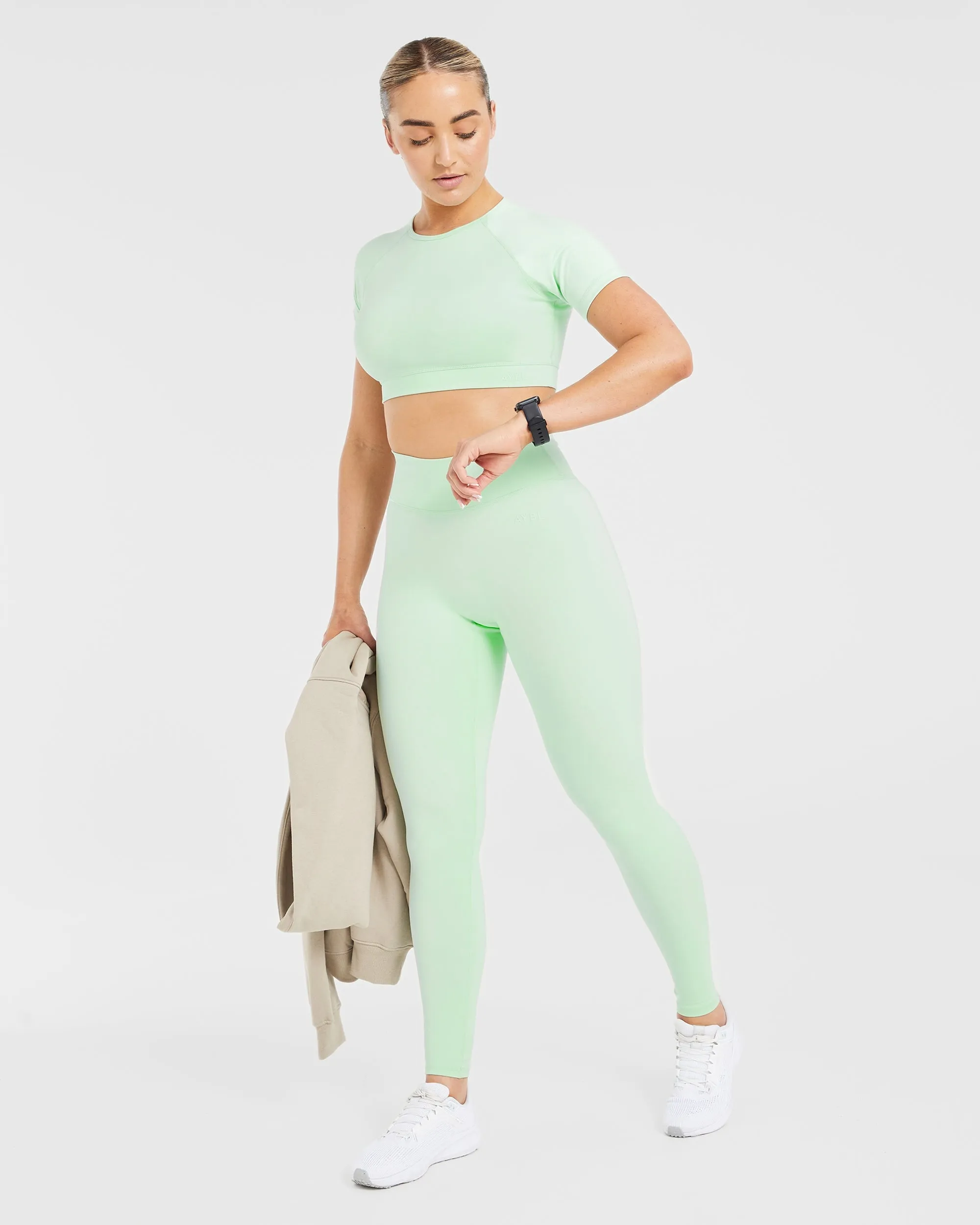 Staple Crop Top - Mint Green