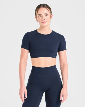 Staple Crop Top - Navy