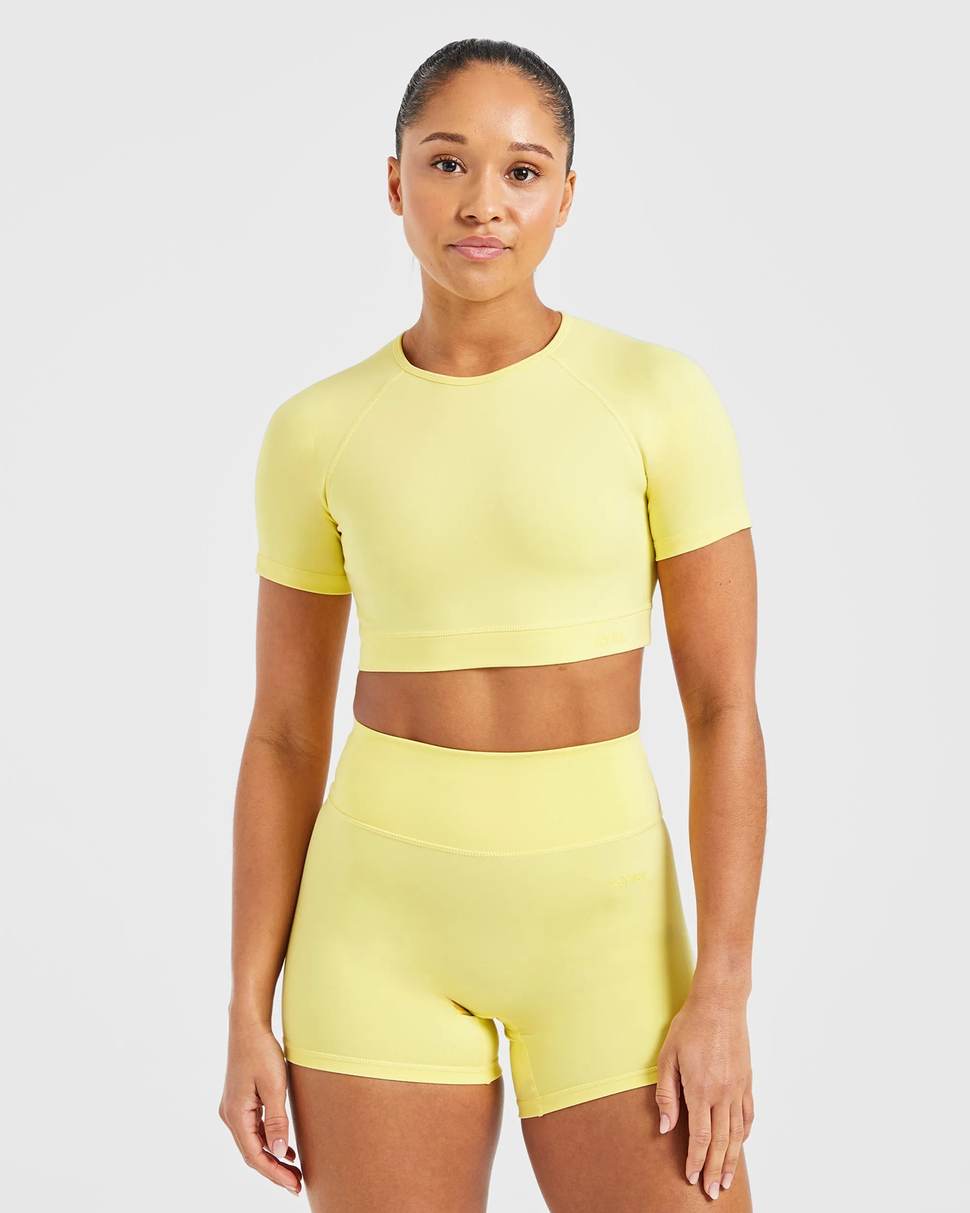 Staple Crop Top - Pastel Lemon