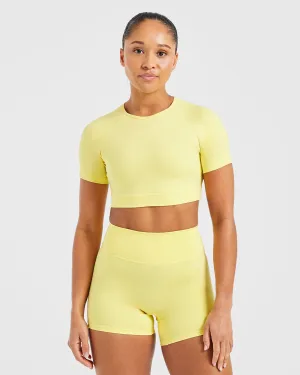 Staple Crop Top - Pastel Lemon